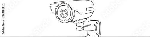 Contemporary Security Camera Outline Illustration