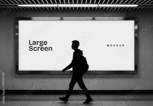 Subway Advertising Screen Mockup