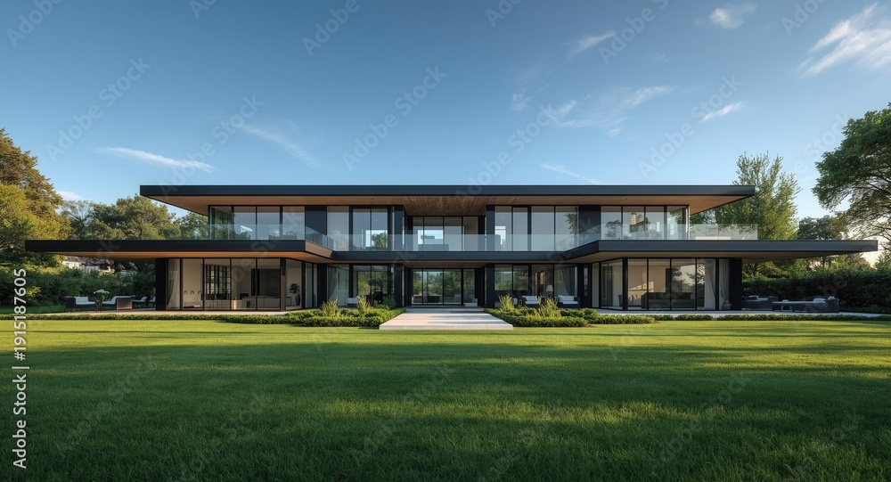 Fototapeta premium Upscale residential estate featuring cutting edge design