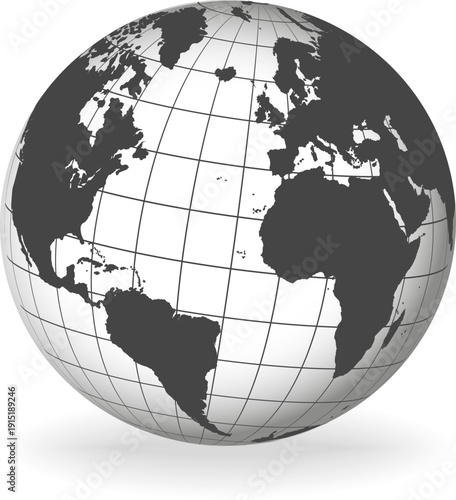 Planet Earth. Earth Day. The Earth, World Map. Vector