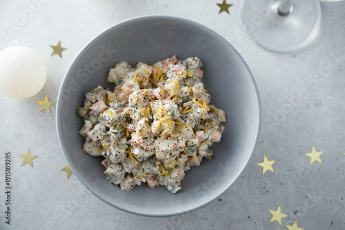 Traditional Russian salad