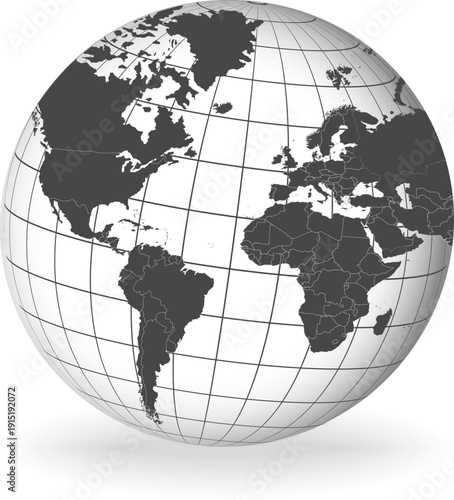 Planet Earth. Earth Day. The Earth, World Map. Vector