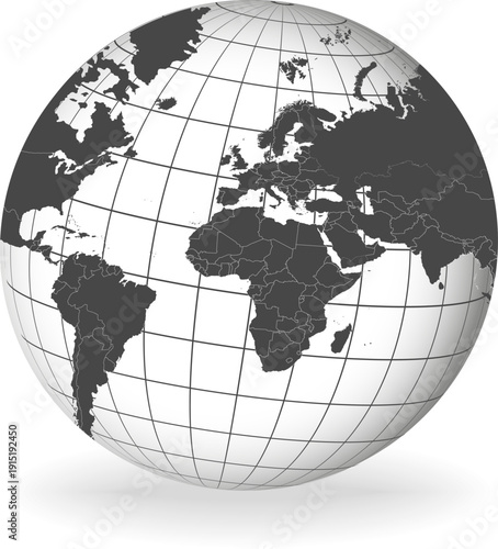 Planet Earth. Earth Day. The Earth, World Map. Vector