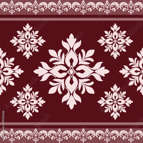 damask pattern, damask ornament design for wallpapers, textile, wrapping, carpet, clothing, blanket, walls, tiles.