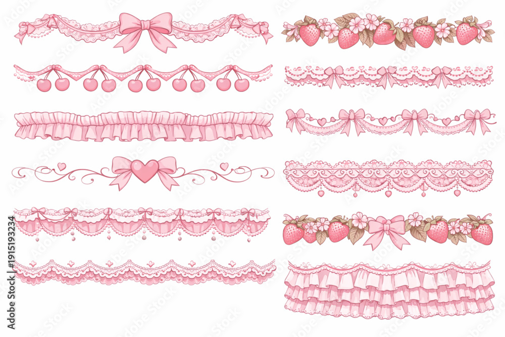 Φωτογραφία Vintage coquette lace dividers set