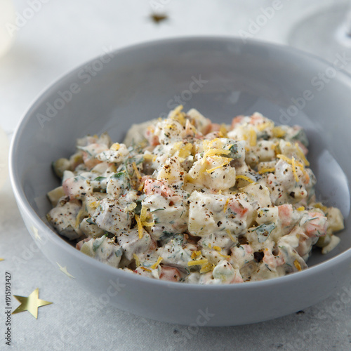 Traditional Russian salad