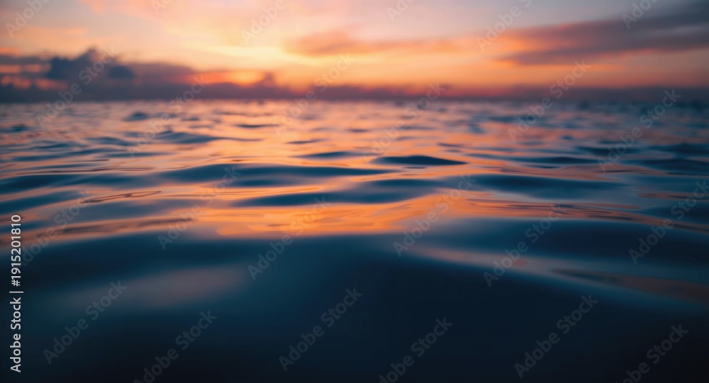 Obraz premium sunset tranquility captured on smooth ocean water