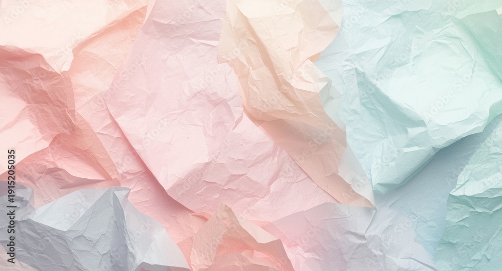 Fototapeta premium Abstract paper surface showcasing a unique pastel wallpaper style with copy space