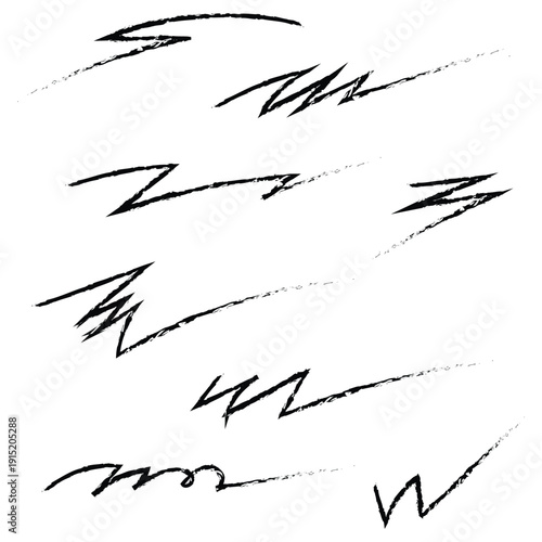 Abstract black brushstrokes form dynamic shapes against a stark white background creating a minimalist composition high quality