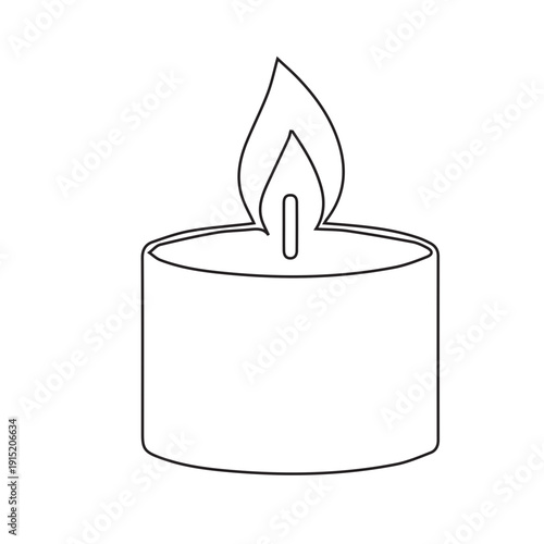 Simple Candle Flame Icon