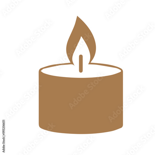 Burning Candle Flame Icon