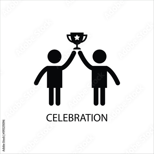 icon of two people celebrating victory