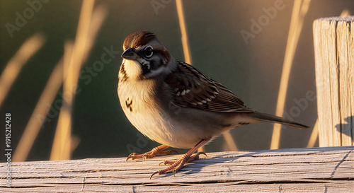 vesper sparrow frontal view 