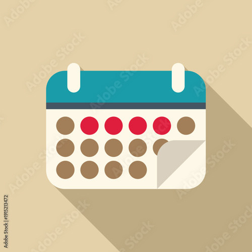 Calendar showing red marked dates, symbolizing planning and important reminders