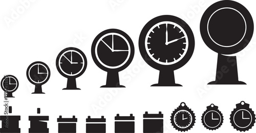 Clocks and Calendars Time Management Concept Illustration