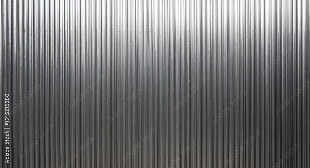 Obraz premium Detailed metallic backdrop illustrating vertical ribbed texture and smooth finish
