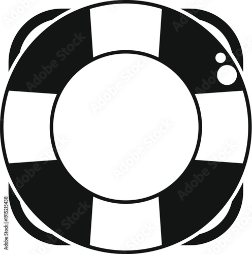 Lifebuoy icon presenting a general symbol of help and floating device