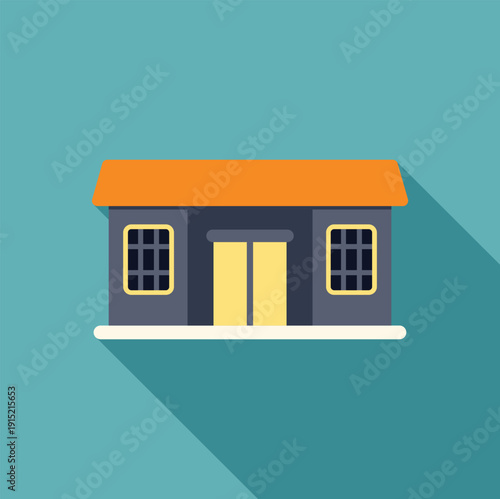 Residential house icon representing home, property, and real estate concept