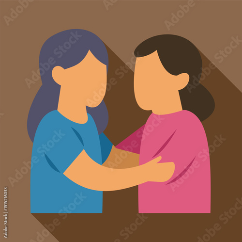 Two women embracing, depicting friendship, care, and emotional support
