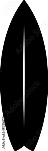 Surfboard silhouette vector illustration