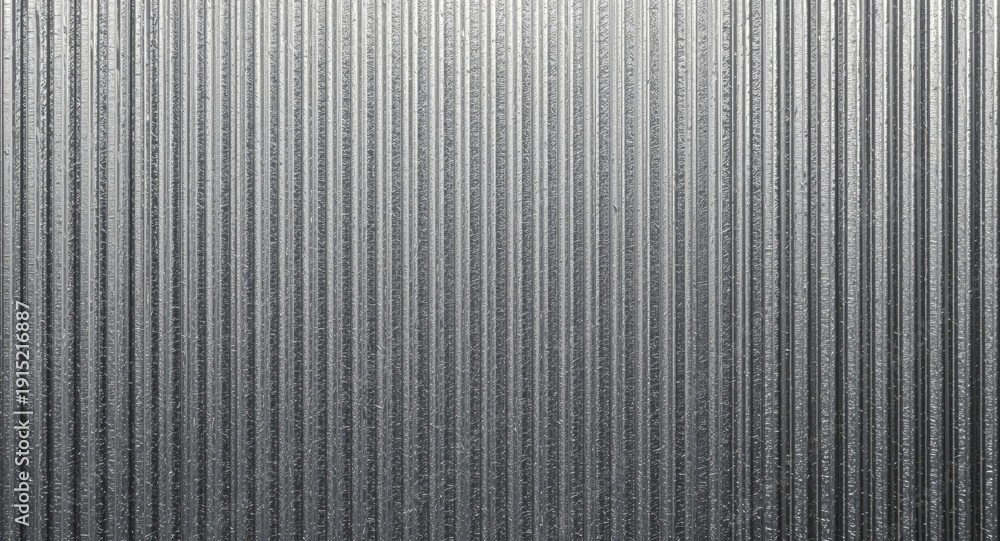 Obraz premium Corrugated metal sheet textured stainless steel surface with copy space for advertising use