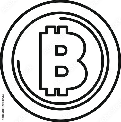Bitcoin symbol representing decentralized digital currency, finance, and blockchain