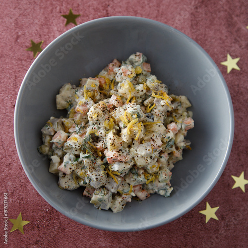 Traditional Russian salad