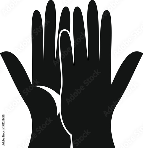 Two hands high fiving in silhouette, symbolizing agreement and collaboration