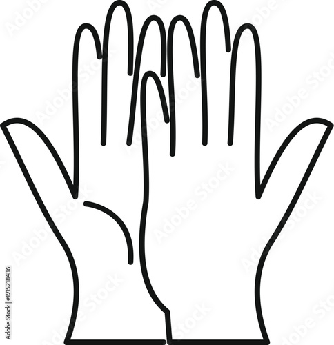 Facing open hands presenting a stop or surrender gesture