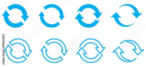 circle arrow icon set. circular arrow icon, refresh, reload, rotation. Green recycle vector icon symbol. Repeat and reload icons set and arrow rotation circle