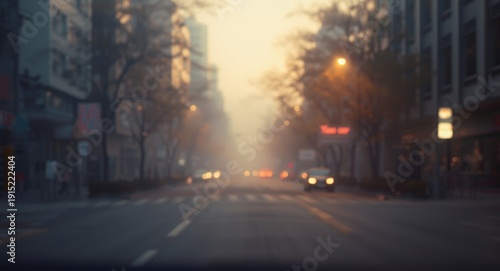 soft focus blur on an urban street setting