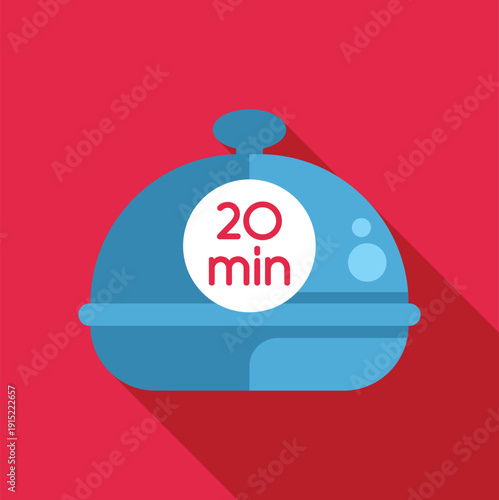 Food service cloche icon presenting fast preparation or delivery time