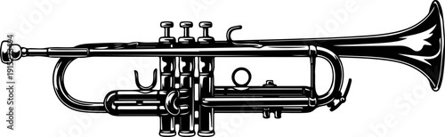 Trumpet silhouette vector illustration
