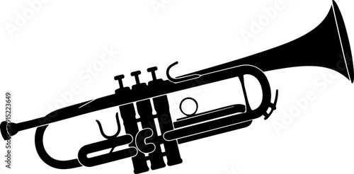 Trumpet silhouette vector illustration