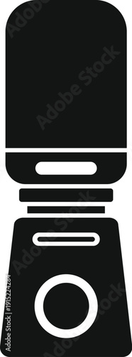 Blender silhouette representing kitchen appliance for drinks and food processing