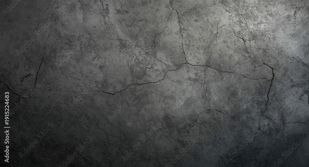 Obraz premium grungy concrete wall texture with cracks and smoky gray tones background