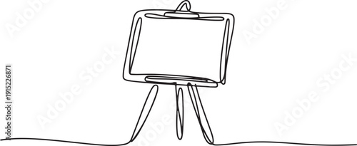 Minimalist Sketch Style Artist Easel