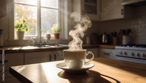 Wallpaper Mural Warm morning coffee steam Torontodigital.ca