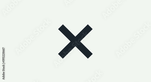 Simple black X mark on a clean white background representing cancellation or close.