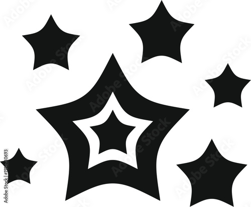 Stars icon creating a burst effect, symbolizing celebration and magic