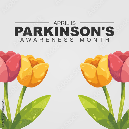 Vector graphic of Parkinson's Awareness Month ideal for Parkinson's Awareness Month celebration.