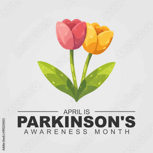 Vector graphic of Parkinson's Awareness Month ideal for Parkinson's Awareness Month celebration.