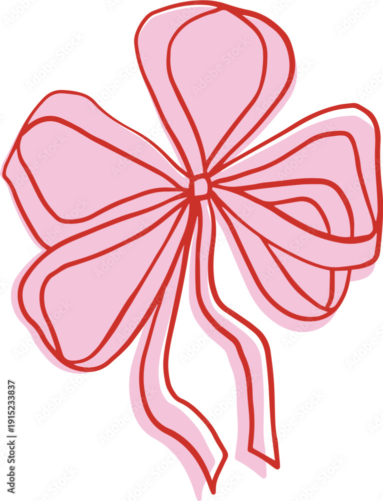 Fototapeta premium Pink Coquette Robbon Frames with bows and Backgrounds