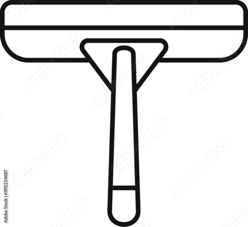 Squeegee line icon representing household cleaning and hygiene concepts