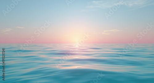 Wallpaper Mural A peaceful horizon view with a glowing sunrise over calm waters Torontodigital.ca