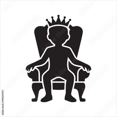 Majestic throne fit for a king, intricate vector illustration showcasing luxury, power, and regal splendor.