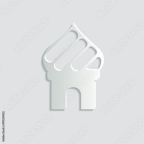 Russian Orthodox Cathedral Icon – Minimal Paper Cut Architecture Illustration