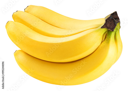 Bunch of bananas isolated on transparent background. PNG