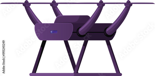 Drone with video camera, vector flying wireless quadcopter photography video surveillance, UAV Unmanned aerial vehicle