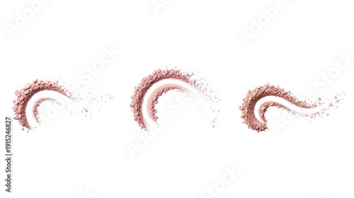 Cosmetic powder splash isolated on transparent background.